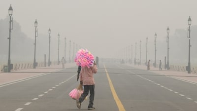 Kartavya Path is enveloped in a thick layer of smog as the overall air quality in the national capital recorded in the 'Very Poor' category, in New Delhi on Saturday (Shrikant Singh) Kartavya Path is enveloped in a thick layer of smog as the overall air quality in the national capital recorded in the 'Very Poor' category, in New Delhi on Saturday (Shrikant Singh)