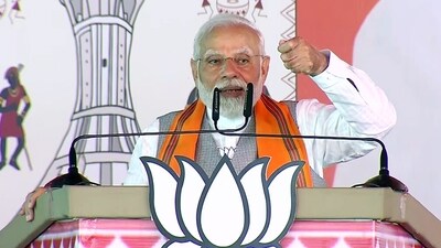 Prime Minister Narendra Modi addresses an election rally. (ANI) Prime Minister Narendra Modi addresses an election rally. (ANI)