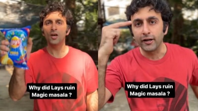 Influencer ranting about Lay's Magic Masala chips. (Instagram/@ Zervaan J Bunshah) Influencer ranting about Lay's Magic Masala chips. (Instagram/@ Zervaan J Bunshah)