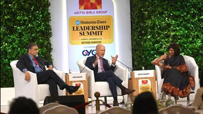 Keith Flaherty, the director of clinical research at Harvard Medical School, and technologist Vivek Wadhwa during a session at the HT Leadership Summit in New Delhi on Saturday. (HT Photo) Keith Flaherty, the director of clinical research at Harvard Medical School, and technologist Vivek Wadhwa during a session at the HT Leadership Summit in New Delhi on Saturday. (HT Photo)