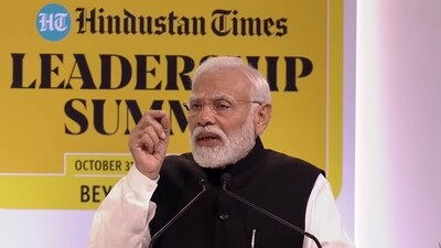 Prime Minister Narendra Modi at Hindustan Times Leadership Summit.