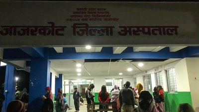 Survivors are seen at Jajarkot District Hospital in the aftermath of an earthquake in Jajarkot on Saturday. A strong quake with a magnitude of 6.4 struck the northwestern region of Nepal at 11.47 pm on Friday. (AFP) Survivors are seen at Jajarkot District Hospital in the aftermath of an earthquake in Jajarkot on Saturday. A strong quake with a magnitude of 6.4 struck the northwestern region of Nepal at 11.47 pm on Friday. (AFP)