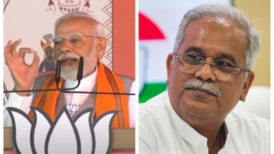 PM Modi on Saturday referred to the Mahadev betting app row in Chhattisgarh at an election rally. PM Modi on Saturday referred to the Mahadev betting app row in Chhattisgarh at an election rally.