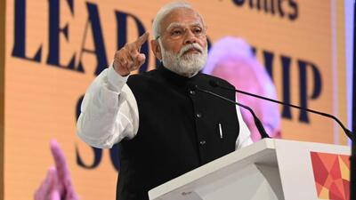 Speaking at the Hindustan Times Leadership Summit, Prime Minister Narendra Modi said the biggest barrier had been that of mindsets. (HT PHOTO) Speaking at the Hindustan Times Leadership Summit, Prime Minister Narendra Modi said the biggest barrier had been that of mindsets. (HT PHOTO)