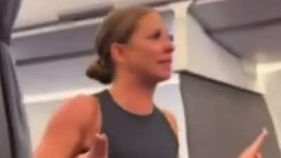 Tiffany Gomas was caught on camera freaking out over a passenger she bizarrely claimed was “not real" (@EdKrassen/X) Tiffany Gomas was caught on camera freaking out over a passenger she bizarrely claimed was “not real" (@EdKrassen/X)