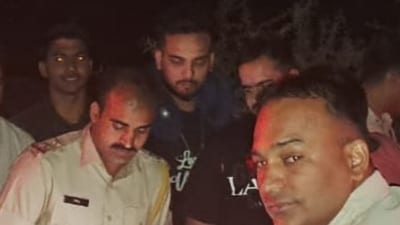 Elvish Yadav, along with his friends, was stopped during a routine checking at a check-post on his way to Kota. (PTI) Elvish Yadav, along with his friends, was stopped during a routine checking at a check-post on his way to Kota. (PTI)