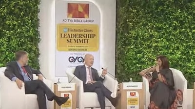 Vivek Wadhwa and Keith Flaherty in a conversation with Sanchita Sharma, Senior Communication Officer at WHO India, on the fifth day of Hindustan Times Leadership Summit Vivek Wadhwa and Keith Flaherty in a conversation with Sanchita Sharma, Senior Communication Officer at WHO India, on the fifth day of Hindustan Times Leadership Summit