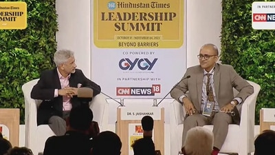 The following segment highlighted Dr. S. Jaishankar, India's External Affairs Minister, as he engaged in a conversation with R. Sukumar, Editor-in-Chief of Hindustan Times. (HT File Photo)