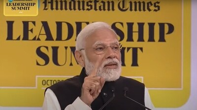 Prime Minister Narendra Modi at the 21st edition of Hindustan Times Leadership Summit on Saturday. Prime Minister Narendra Modi at the 21st edition of Hindustan Times Leadership Summit on Saturday.
