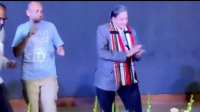Shashi Tharoor dances to Mizo song in Aizawal Shashi Tharoor dances to Mizo song in Aizawal