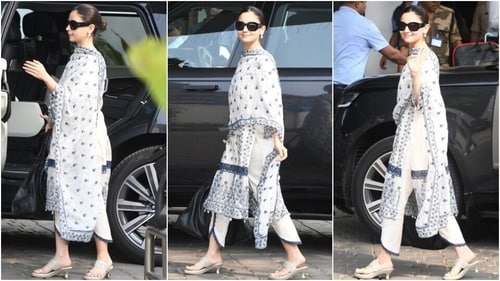 Alia Bhatt clicked by the paparazzi at the Kalina airport in Mumbai. (HT Photo/Varinder Chawla) Alia Bhatt clicked by the paparazzi at the Kalina airport in Mumbai. (HT Photo/Varinder Chawla)
