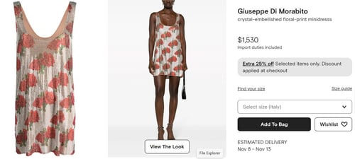 Deepika Padukone's dress comes with a price tag of ₹1.27 lakh. (farfetch.com) Deepika Padukone's dress comes with a price tag of ₹1.27 lakh. (farfetch.com)