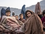 Afghan refugees settle in a camp near the Torkham Pakistan-Afghanistan border in Torkham, Afghanistan. (AP)