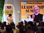 Prime Minister Narendra Modi delivers the closing address at the Hindustan Times Leadership Summit at Taj Palace in New Delhi on Saturday, (Sanchit Khanna/HT) Prime Minister Narendra Modi delivers the closing address at the Hindustan Times Leadership Summit at Taj Palace in New Delhi on Saturday, (Sanchit Khanna/HT)