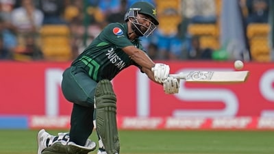 Pakistan's Fakhar Zaman hits a boundary. (AP) Pakistan's Fakhar Zaman hits a boundary. (AP)