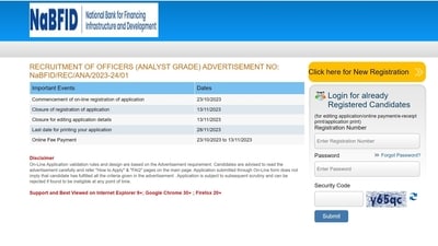 NaBFID Invites Applications for Analyst Grade Appointment, Last Date November 13 NaBFID Invites Applications for Analyst Grade Appointment, Last Date November 13