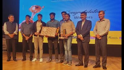 Niraj S Deshmukh from Amity University, Mohali, stood first, Siddharth Jaiswal from Chitkara University bagged the second position and Geetansh Singh from Japyee University secured the third spot. (HT Photo) Niraj S Deshmukh from Amity University, Mohali, stood first, Siddharth Jaiswal from Chitkara University bagged the second position and Geetansh Singh from Japyee University secured the third spot. (HT Photo)