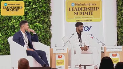 Chirag Shetty and Satwiksairaj Rankireddy at HTLS 2023 Chirag Shetty and Satwiksairaj Rankireddy at HTLS 2023
