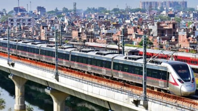 The swanky RapidX train was launched by Prime Minister Narendra Modi on October 20 (HT Photo) The swanky RapidX train was launched by Prime Minister Narendra Modi on October 20 (HT Photo)