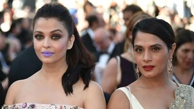 Aishwarya Rai and Richa Chadha at the premiere of Sarbjit at Cannes Film Festival 2016 Aishwarya Rai and Richa Chadha at the premiere of Sarbjit at Cannes Film Festival 2016