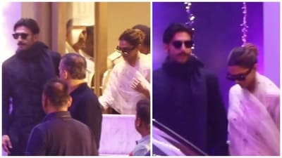 Ranveer Singh and Deepika Padukone spotted making an exit from Kalina airport on Saturday. Ranveer Singh and Deepika Padukone spotted making an exit from Kalina airport on Saturday.