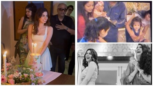 Anshula Kapoor shared a video from Khushi Kapoor's birthday celebration. Shanaya shared a throwback video from Khushi's earliest celebrations. Anshula Kapoor shared a video from Khushi Kapoor's birthday celebration. Shanaya shared a throwback video from Khushi's earliest celebrations.