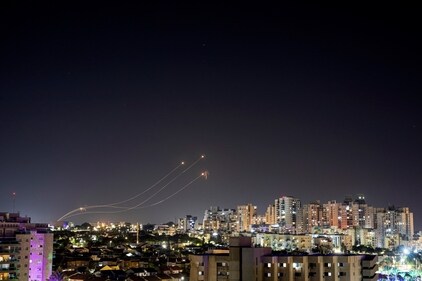 Israel's Iron Dome anti-missile system intercepts a rocket launched from the Gaza Strip in southern Israel on November 4. (Reuters)