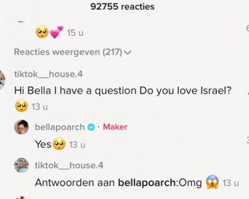 A screenshot of one of the comments on Bella's Instagram is going viral on the internet A screenshot of one of the comments on Bella's Instagram is going viral on the internet