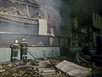 Russia-Ukraine War: Ukrainian emergency workers examine the site of the Russian rocket attack in central Odesa, Ukraine. Russia-Ukraine War: Ukrainian emergency workers examine the site of the Russian rocket attack in central Odesa, Ukraine.