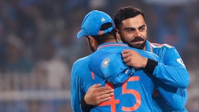 India's skipper Rohit Sharma and Virat Kohli greet each other after their match against South Africa (ANI ) India's skipper Rohit Sharma and Virat Kohli greet each other after their match against South Africa (ANI )
