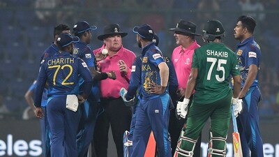 There were a lot of sparks between the two sides throughout the Bangladesh innings. particularly towards Shakib when he walked out to bat. But the Bangladesh captain weathered the storm and powered Bangladesh's chase by scoring 82 off 65. He put up a 169-run stand with Najmul Hossain Shanto that came in just 149 balls. (ANI) There were a lot of sparks between the two sides throughout the Bangladesh innings. particularly towards Shakib when he walked out to bat. But the Bangladesh captain weathered the storm and powered Bangladesh's chase by scoring 82 off 65. He put up a 169-run stand with Najmul Hossain Shanto that came in just 149 balls. (ANI)