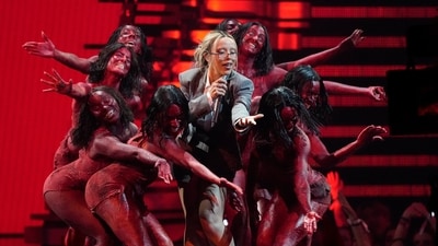 Doja Cat performs during the MTV Video Music Awards on Tuesday, Sept. 12, 2023, at the Prudential Center in Newark, N.J. (Photo by Charles Sykes/Invision/AP) (Charles Sykes/Invision/AP) Doja Cat performs during the MTV Video Music Awards on Tuesday, Sept. 12, 2023, at the Prudential Center in Newark, N.J. (Photo by Charles Sykes/Invision/AP) (Charles Sykes/Invision/AP)