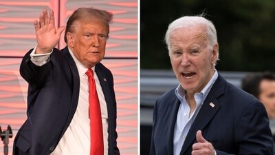 Donald Trump is leading president Joe Biden in as many as five key states, it has been revealed by a new poll from The New York Times and Siena College (AP Photo/Phelan M. Ebenhack, AP Photo/Manuel Balce Ceneta)