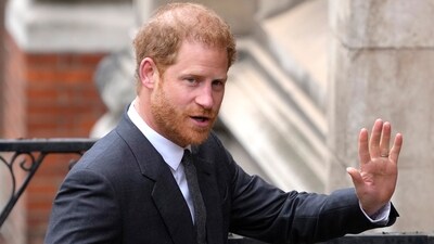 FILE - Britain's Prince Harry salutes media as he arrives at the Royal Courts of Justice in London, on March 30, 2023. Prince Harry is attending a charity event in London, though he isn’t expected to meet with King Charles III or Prince William as Britain prepares to mark the first anniversary of Queen Elizabeth II’s death. Harry’s relationship with his family has been strained since he and his wife, Meghan, moved to California in 2020. (AP Photo/Kirsty Wigglesworth, File) (AP) FILE - Britain's Prince Harry salutes media as he arrives at the Royal Courts of Justice in London, on March 30, 2023. Prince Harry is attending a charity event in London, though he isn’t expected to meet with King Charles III or Prince William as Britain prepares to mark the first anniversary of Queen Elizabeth II’s death. Harry’s relationship with his family has been strained since he and his wife, Meghan, moved to California in 2020. (AP Photo/Kirsty Wigglesworth, File) (AP)