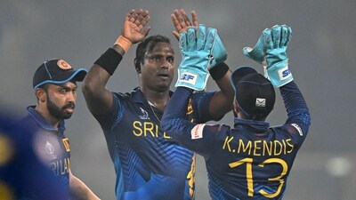 It ended when Mathews himself got Shakib out quite dramatically and he then went on to get Shanto as well on 90 off 101 balls. It was then a back and forth game with the Sri Lankans taking wickets almost every time Bangladesh hit a boundary. But it was too much to do for the bowlers and Bangladesh recorded just their second win of the tournament and their first ever against Sri Lanka in the World Cup. (AFP) It ended when Mathews himself got Shakib out quite dramatically and he then went on to get Shanto as well on 90 off 101 balls. It was then a back and forth game with the Sri Lankans taking wickets almost every time Bangladesh hit a boundary. But it was too much to do for the bowlers and Bangladesh recorded just their second win of the tournament and their first ever against Sri Lanka in the World Cup. (AFP)