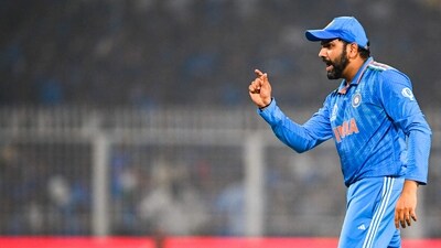 India captain Rohit Sharma gestures during the 2023 ICC Men's Cricket World Cup match against South Africa at the Eden Gardens in Kolkata (AFP) India captain Rohit Sharma gestures during the 2023 ICC Men's Cricket World Cup match against South Africa at the Eden Gardens in Kolkata (AFP)