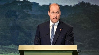 Britain's Prince William, Prince of Wales delivers a speech during the 'United for Wildlife Global Summit' at Gardens by the Bay in Singapore. (AFP) Britain's Prince William, Prince of Wales delivers a speech during the 'United for Wildlife Global Summit' at Gardens by the Bay in Singapore. (AFP)