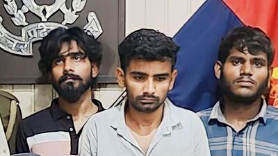 The three main suspects in police custody on Monday. (Sakib Ali/HT Photo) The three main suspects in police custody on Monday. (Sakib Ali/HT Photo)