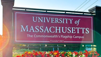 A University of Massachusetts Amherst student has been arrested for allegedly spitting on an Israeli flag and punching a Jewish student (UMass Amherst/Facebook) A University of Massachusetts Amherst student has been arrested for allegedly spitting on an Israeli flag and punching a Jewish student (UMass Amherst/Facebook)