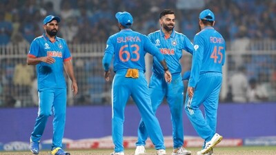 India's skipper Rohit Sharma and Virat Kohli greet each other after their match against South Africa (ANI ) India's skipper Rohit Sharma and Virat Kohli greet each other after their match against South Africa (ANI )