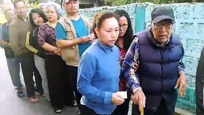 The voting percentage has been recorded at 68.96 in the first eight hours of polling, officials said. (ANI  )