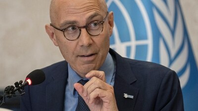 Israel-Hamas War: UN High Commissioner for Human Rights Volker Turk, speaks during a press conference. (AP)