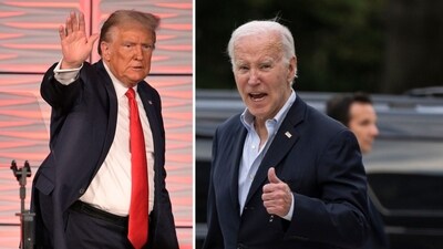 Donald Trump is leading president Joe Biden in as many as five key states, it has been revealed by a new poll from The New York Times and Siena College (AP Photo/Phelan M. Ebenhack, AP Photo/Manuel Balce Ceneta)