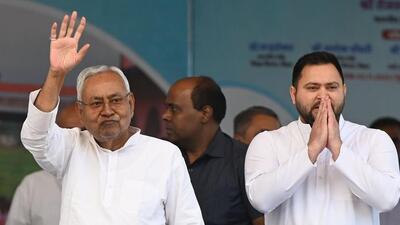Bihar chief minister Nitish Kumar with deputy chief minister Tejashwi Yadav (HT PHOTO) Bihar chief minister Nitish Kumar with deputy chief minister Tejashwi Yadav (HT PHOTO)