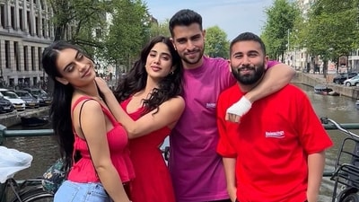 Nysa Devgan and Janhvi Kapoor with Orhan Awatramani in Amsterdam. (File Photo) Nysa Devgan and Janhvi Kapoor with Orhan Awatramani in Amsterdam. (File Photo)