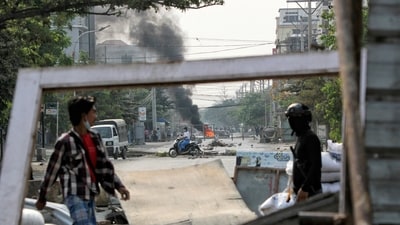 Local media in Myanmar reported on Saturday that one Chinese person was killed and another two wounded after the military shelled the town of Laiza. (Reuters/File)
