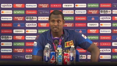 Angelo Mathews during a press conference