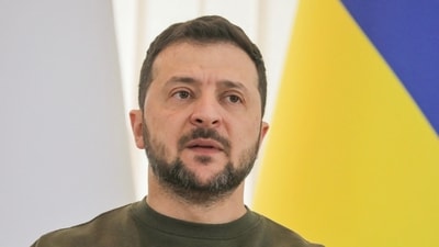 Russia-Ukraine War: Ukraine's President Volodymyr Zelensky attends a press conference. (Reuters)