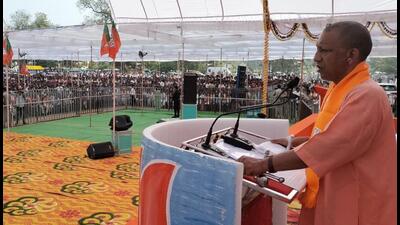 Uttar Pradesh chief minister Yogi Adityanath during his campaign in Madhya Pradesh on Nov 7. (Sourced)