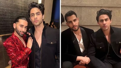 Aryan Khan's pictures from Shah Rukh Khan's birthday party are out. Aryan Khan's pictures from Shah Rukh Khan's birthday party are out.